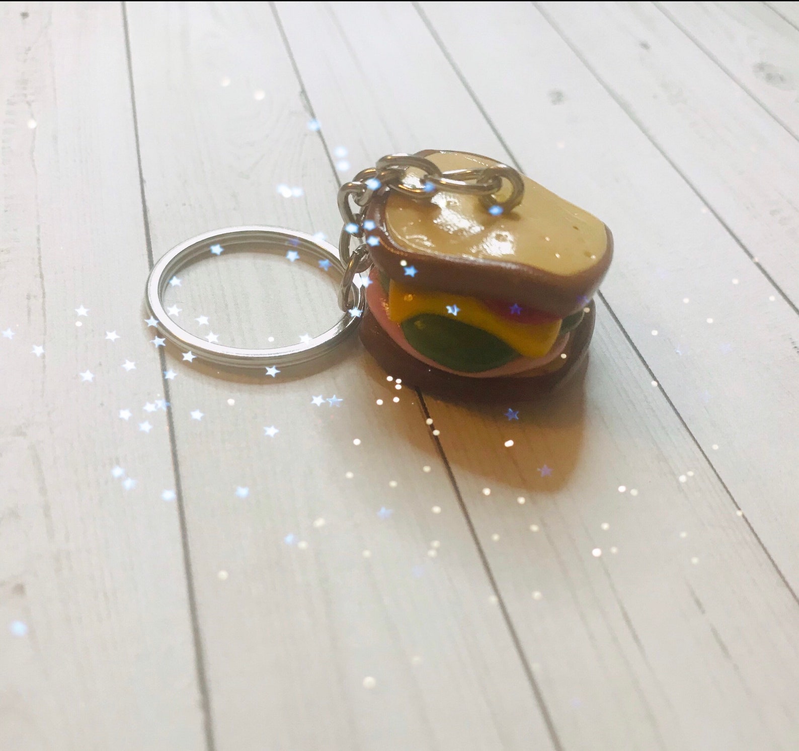 Cute Sandwich Keychain Sandwich Keychain Polymer Clay Etsy