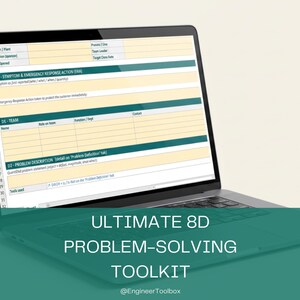 Ultimate 8D Report Toolkit Excel | Engineering Problem Solving Template (Digital Download)