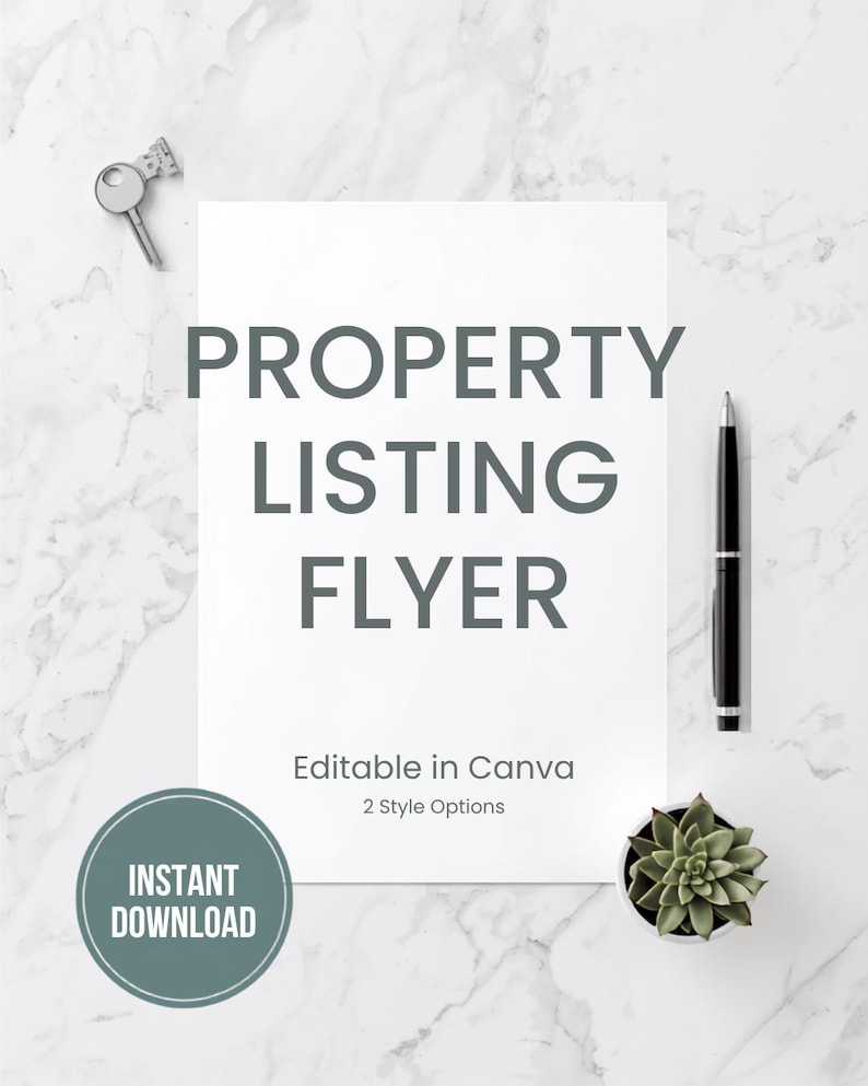 Editable Real Estate Flyer Template | Realtor Marketing (canva Instant ...