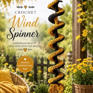 Crochet Wind Spinner Pattern, Spiral Garden Decor, Hanging Ornament (Digital PDF Download)