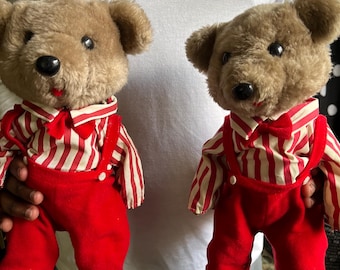 Vintage 80s Roller Skating Musical Teddy Bear Mechanical Movement 2 Available Listing Per Bear Vintage Collectable Toys