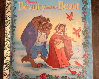 Disney Beauty and the Beast Book/ Little Golden Book / Vintage Kids Books/ Disney Princess 90s