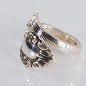 Sterling Spoon Ring, Princess Elizabeth Sterling Spoon Ring, 1942 Sterling Silverware Spoon Ring, Vintage Sterling Spoon Jewelry (mcfS139)