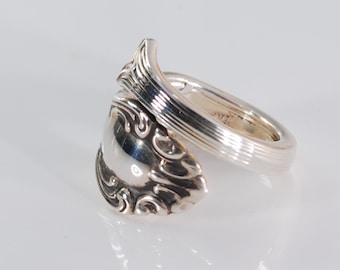 Sterling Spoon Ring, Princess Elizabeth Sterling Spoon Ring, 1942 Sterling Silverware Spoon Ring, Vintage Sterling Spoon Jewelry (mcfS139)