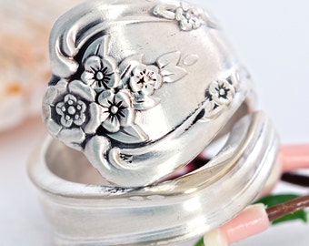 Spoon Ring - Vintage Spoon Ring - Inspiration Spoon Ring - Spoon Jewelry - Magnolia Spoon Ring - Silverware Spoon Ring (mcf A-R159)