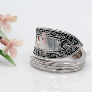 Sterling Spoon Ring, Vintage 1923 Chateau Sterling Silver Ring, 92.5 Sterling Spoon Ring, Sterling Silverware Jewelry  (mcfS52)