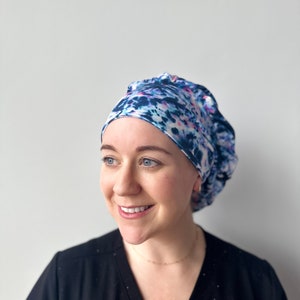 Hello Headband Scrub Hat Moody Tie Dye Womens Soft Scrub Cap image 5