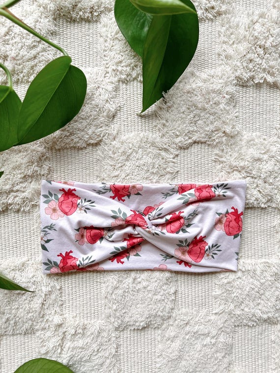 Hello Headband - Twistband - Anatomical Hearts - Stretchy  display picture 3