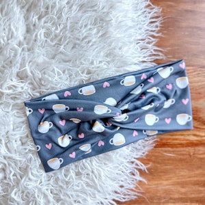 Hello Headband - Twistband - Coffee Lover - Stretchy Soft Women’s Headband