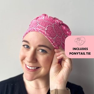 DuoStyle Scrub Hat - Brains - Women’s Soft Scrub Cap