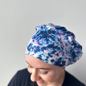 Hello Headband Scrub Hat Moody Tie Dye Womens Soft Scrub Cap image 4