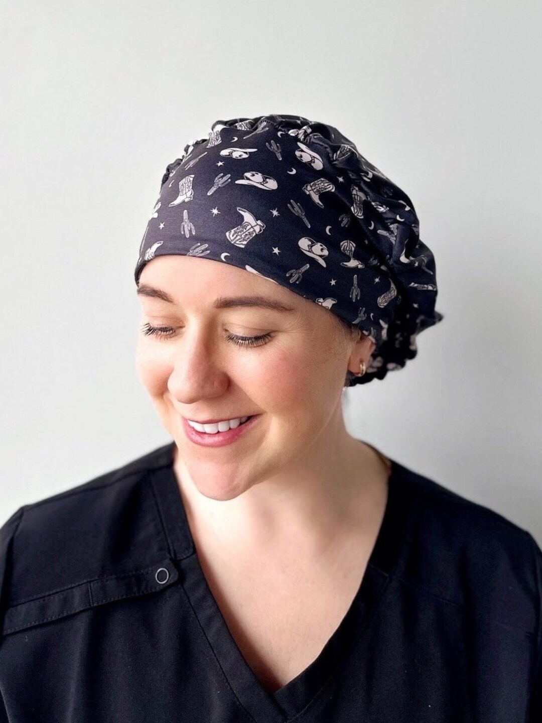 Hello Headband Scrub Hat Wild Wild West Womens Soft Scrub Cap Etsy
