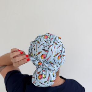 CloudCaps Scrub Cap - Surgical Instruments - Women’s Soft Scrub Cap Ponytail