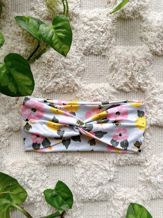 Hello Headband - Twistband - Bees & Bloom - Stretchy Soft  display picture 2