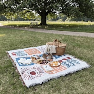 Boho Picknickfilt Multifunktionellt Överdrag Campingmatta