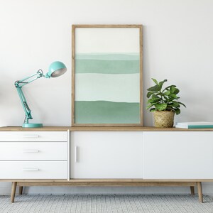 Abstract Art Print, Scandinavian Print, Modern Wall Art, Wall Art Print Bedroom, Sage Green, Large Wall Art, Minimalist Art image 5