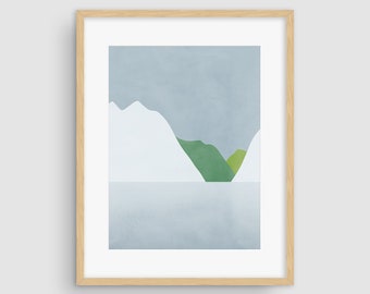 Modern Art Print, Abstract Art, Gray Wall Art Print, Scandinavian Print, Minimalist Art, Modern Abstract Art, Abstract Landscape