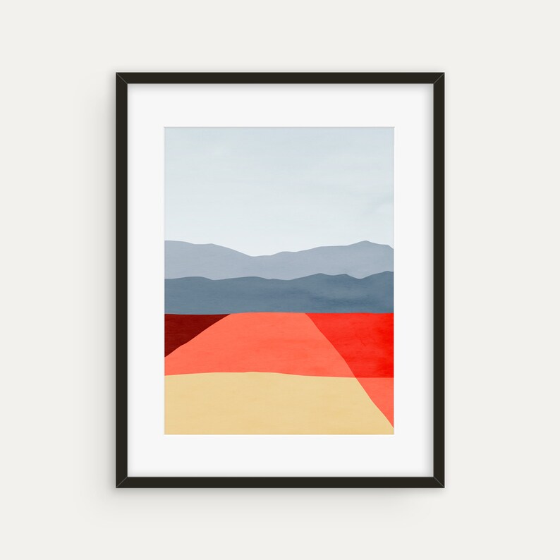 Mid Century Modern Art Print Abstract Wall Art Living Room Etsy Australia