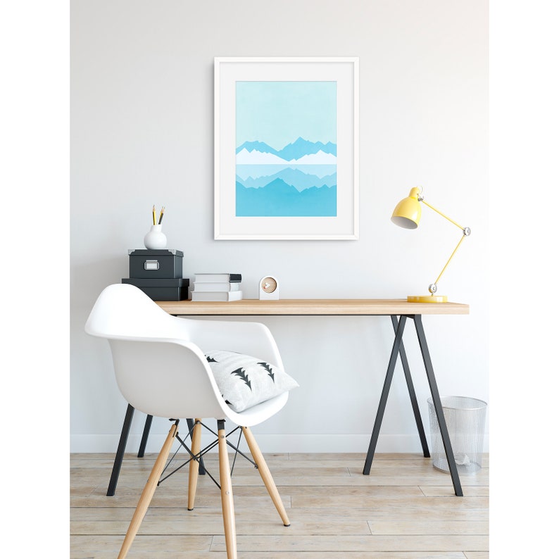 Art Prints Landscape Print Blue Mountain Wall Art Print Mountain Print Home Wall Decor Nature Print Large Wall Art Poster