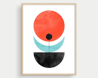 Geometric Print, Scandinavian Art, Abstract Art Print, Mid Century Wall Art, Modern Wall Art Print, Wall Decor