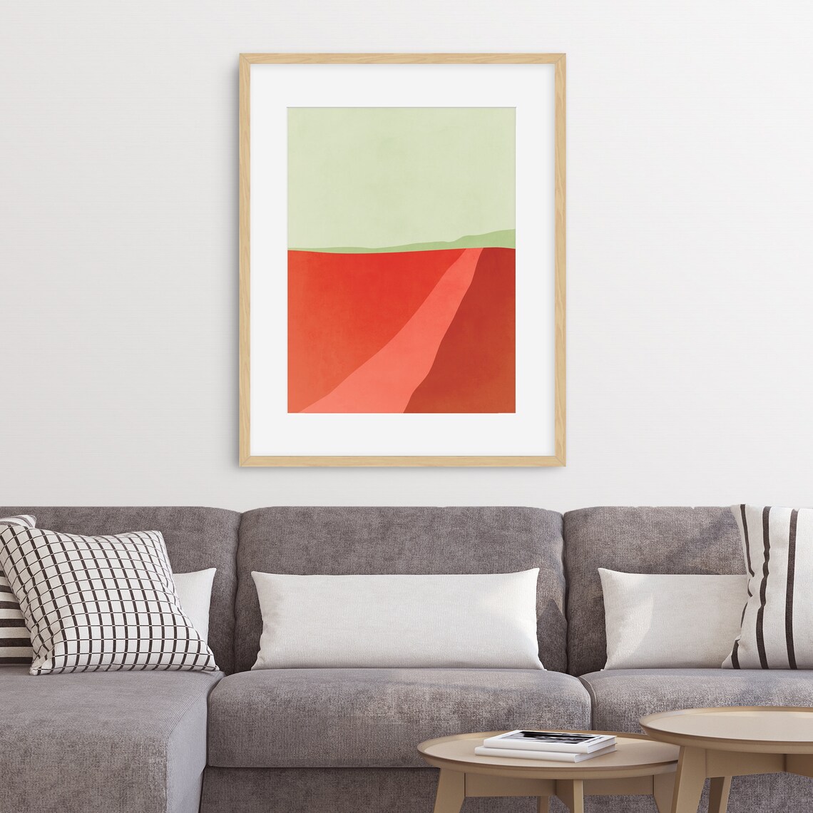 Red Wall Art Print Abstract Art Prints Wall Art Living Room Etsy
