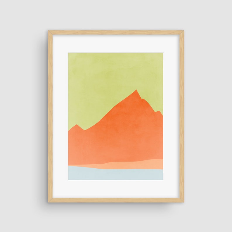 Mountain Wall Art, Abstract Print, Mid Century Modern, Minimalist Art, Print for Living Room, Scandinavian Print, Landscape Wall Art image 6