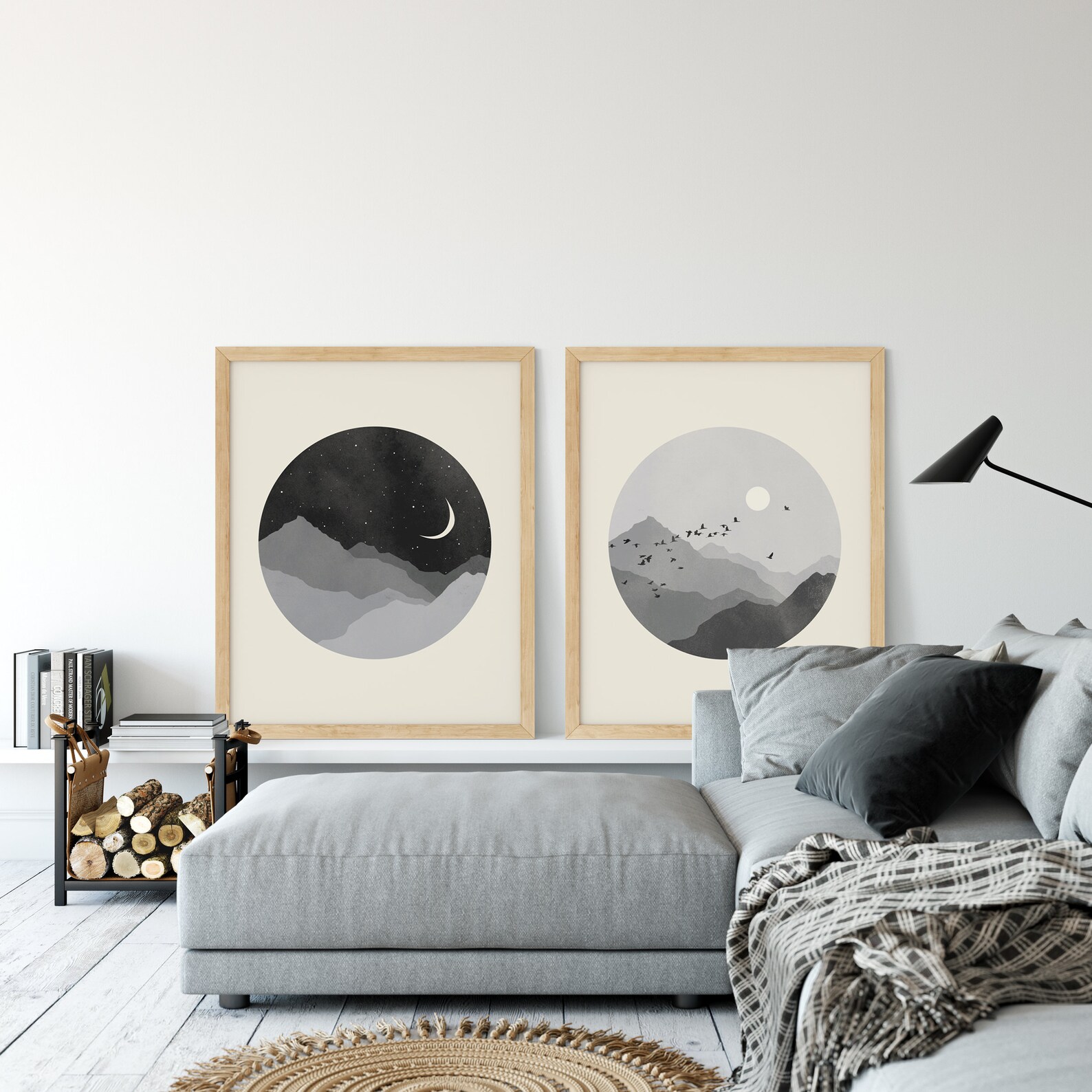 Black and White Wall Art Set of 2 Prints Bedroom Wall Decor | Etsy