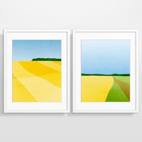 Yellow Wall Art Etsy
