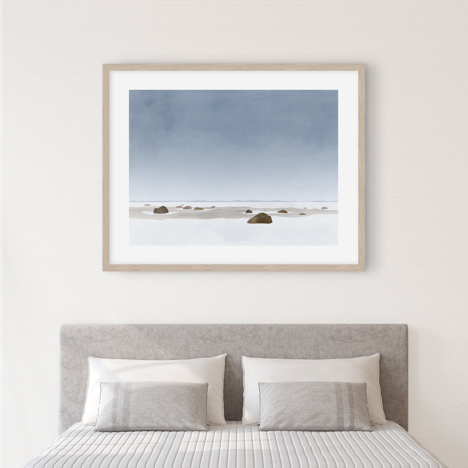 Neutral Wall Art for Bedroom Abstract Landscape Watercolor Etsy