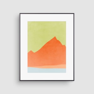 Mountain Wall Art, Abstract Print, Mid Century Modern, Minimalist Art, Print for Living Room, Scandinavian Print, Landscape Wall Art image 10