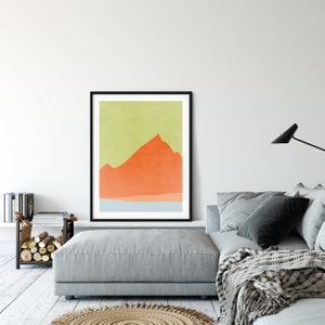 Mountain Wall Art, Abstract Print, Mid Century Modern, Minimalist Art, Print for Living Room, Scandinavian Print, Landscape Wall Art image 9