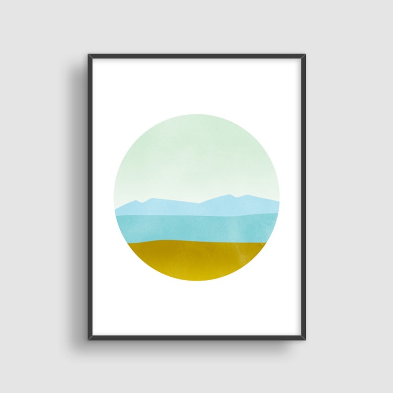 Pastel Wall Art Mid Century Wall Art Bedroom Wall Decor Etsy