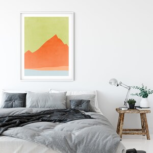 Mountain Wall Art, Abstract Print, Mid Century Modern, Minimalist Art, Print for Living Room, Scandinavian Print, Landscape Wall Art image 8