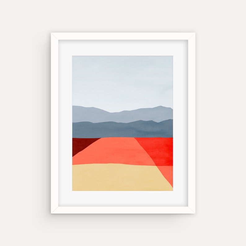 Mid Century Modern Art Print Abstract Wall Art Living Room Etsy UK