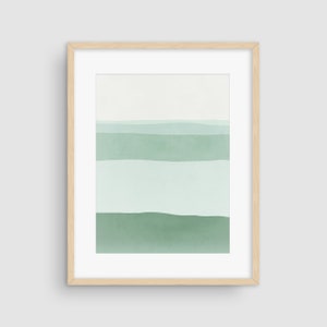 Abstract Art Print, Scandinavian Print, Modern Wall Art, Wall Art Print Bedroom, Sage Green, Large Wall Art, Minimalist Art image 1