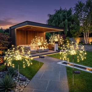 Solar vuurwerk lichtslingers – Tuinverlichting voor buiten, terras, feestjes, bruiloften en kerstdecoratie