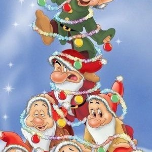 7 Dwergen kerstboom/ PDF/ cross stitch pattern/ 7 dwarfs christmas tree