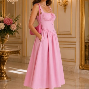 hot pink milkmaid dress - Etsy clothing website for women