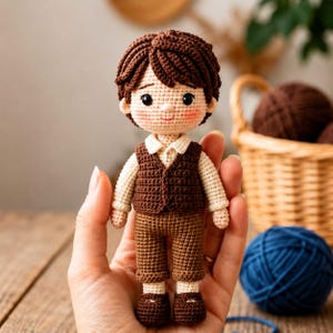 Haakpatroon voor een jongetje (PDF) | Amigurumi jongetje | Schattig haakpatroon voor een pop | Handleiding voor handgemaakt pluche speelgoed | Digitale download