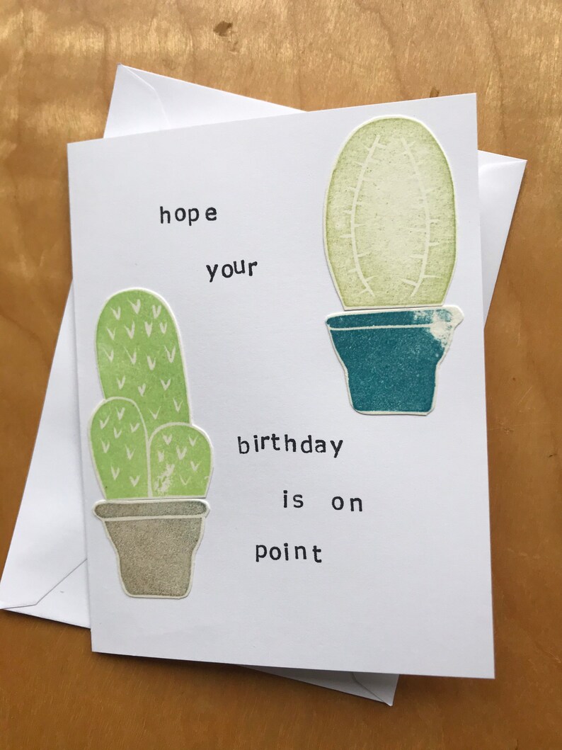 Notecards & Greeting Cards Stationery Handmade Products Hope Your Christmas  Is On Point Holiday Cactus Greeting Card christkindlmarket.com