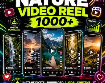 Nature Video Reels Bundle | Viral Instagram Reels Content | TikTok & YouTube Shorts | Digital Download