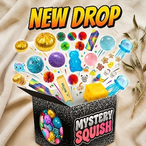 Mystery Squish Blind Box – Überraschungs-Spielzeug mit zufälligem Inhalt – Sensorisches Fidget-Spielzeug zur Entspannung im Büro
