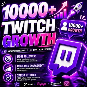 10000 Twitch Growth Package | Stream Promotion Service | Creator Visibility Boost | Audience Development Support
