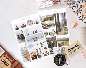 Reise-Liebhaber-Aufkleber | Reisetagebuch Aufkleber | Wanderlust Stickers | Reise-Planer-Aufkleber | Urlaub Journal Aufkleber