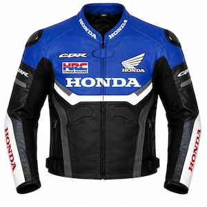 Honda CBR Motorrad-Rennjacke mit CE-Protektoren, Leder-Bikerjacke, maßgefertigter Motorradmantel