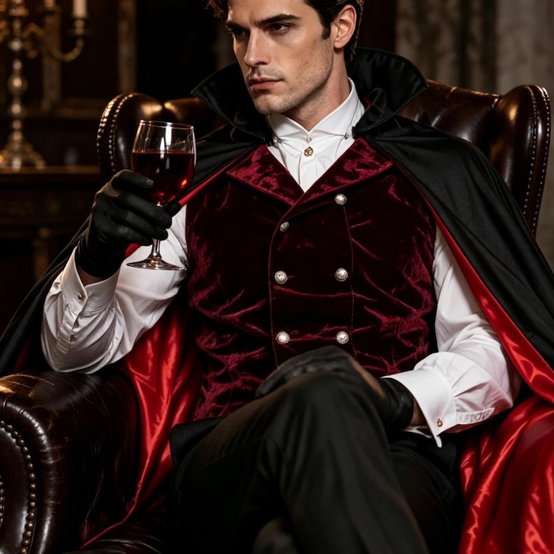 Vampire Robe Men Gothic Dress Men Vampire - Etsy