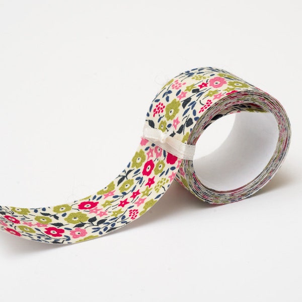 Sticky Adhesive Fabric Tape, Japanese Washi Tape - Fairford D Tana Lawn, Liberty Art Fabric