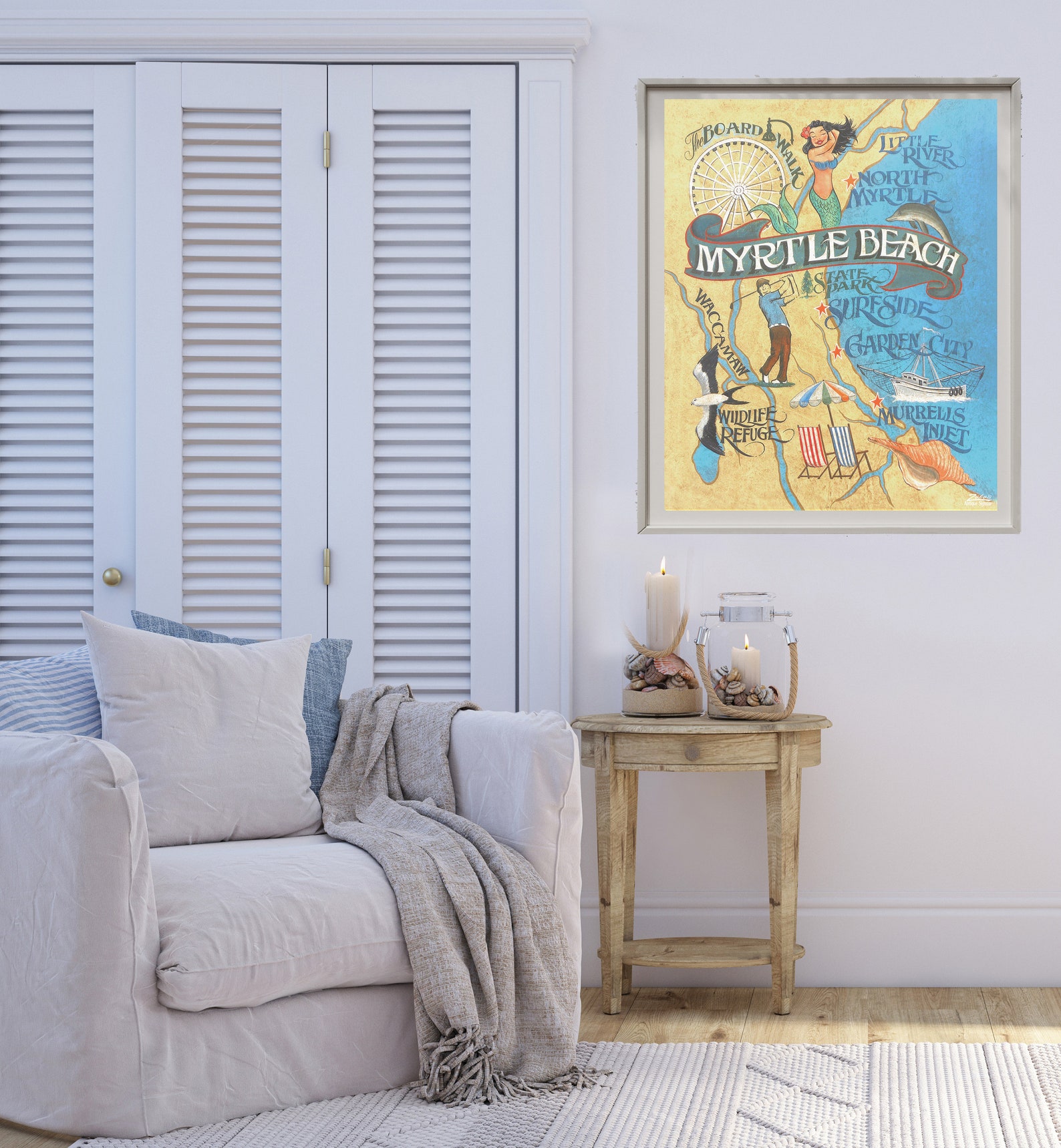 Myrtle Beach South Carolina Printbeach House Decortravel - Etsy