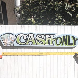 Cash Deposits Only Wall Original Hand Painted Art | Tattoo Shop Sign I Tattoo Shop Decor I Tattoo Artist Gift I Tattoo Shop Decor