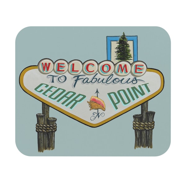 Welcome to the Fabulous Cedar Point Mouse Pad I Cedar Point North Carolina I Cape Carteret I Onslow Bay I Office Gift I Home Office Decor